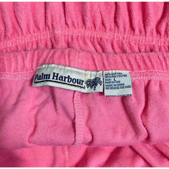Palm Harbour 80s Playsuit Romper Sz L Tube Top Pink Lipstick Fish Embroider Cove - Picture 6 of 11